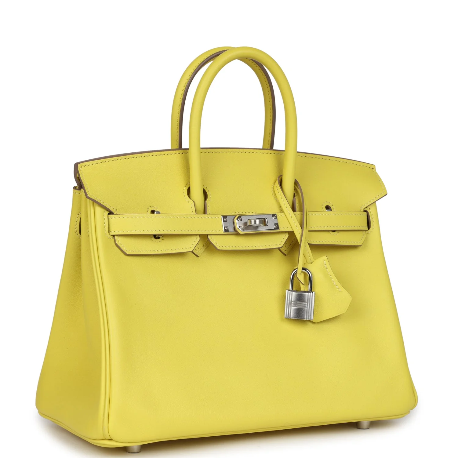 Replicate Hermes Birkin 25 Lime Swift Palladium Hardware(1:1 replica)