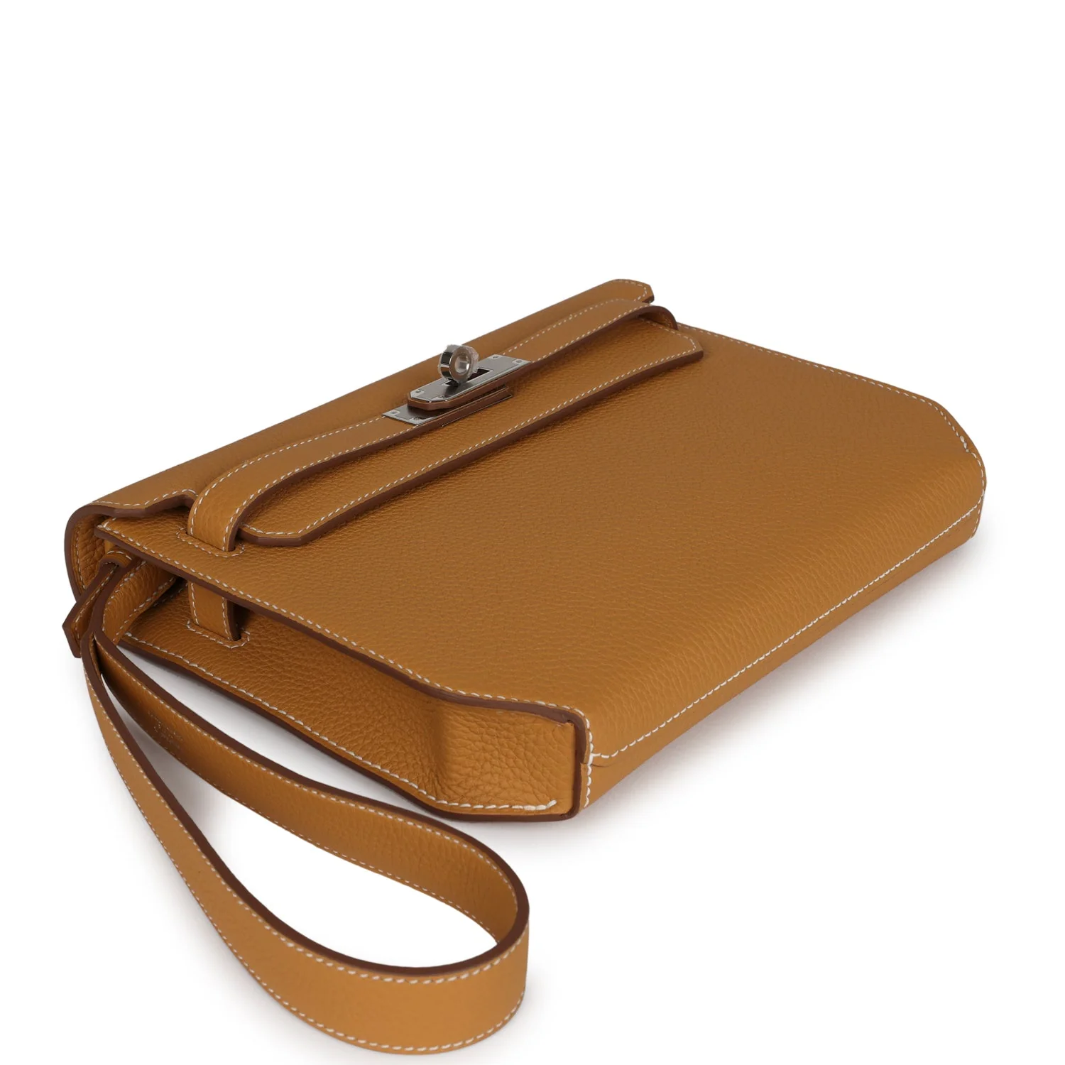 Replicate Hermes Kelly Depeches 25 Naturel Sable Togo Palladium Hardware(1:1 replica)