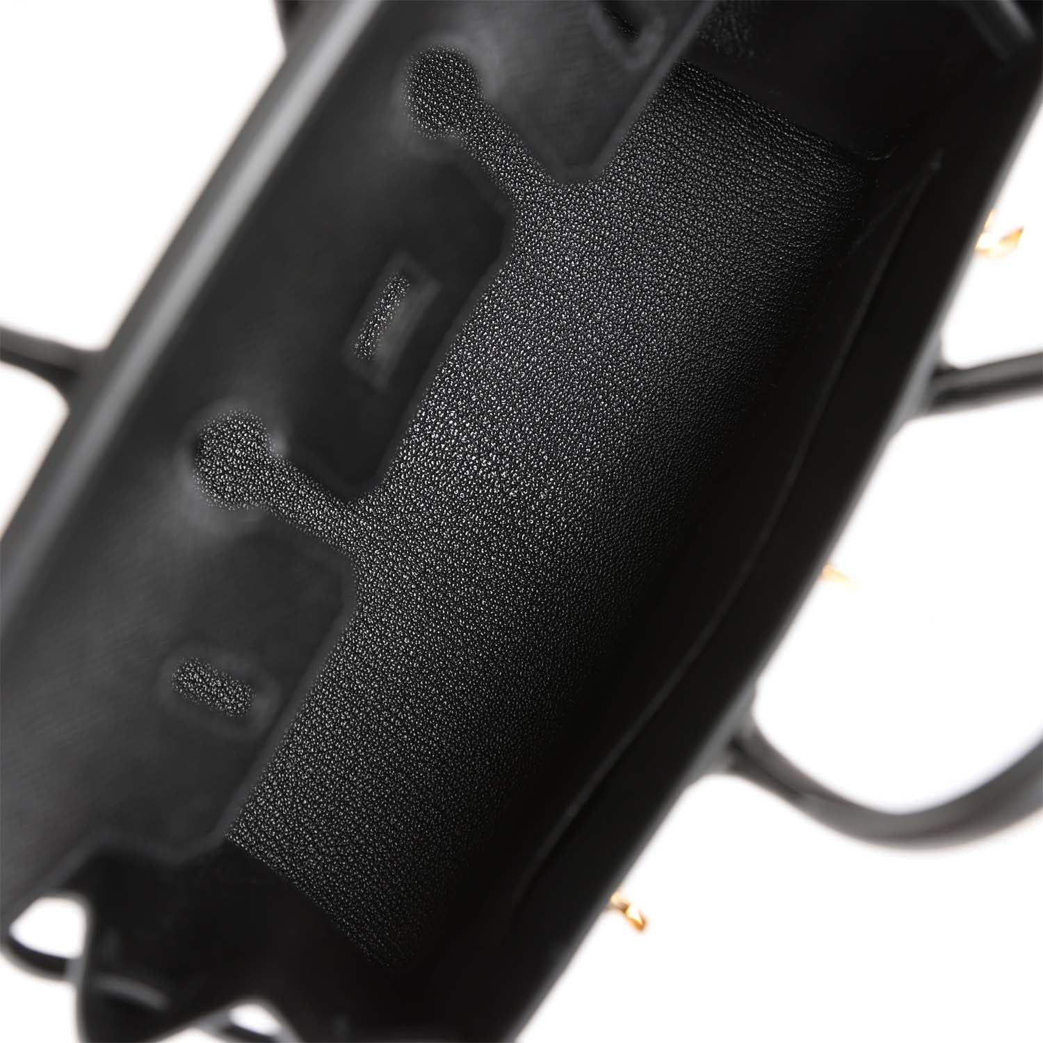 Replicate Hermes Birkin Sellier 25 Black Epsom Gold Hardware(1:1 replica)