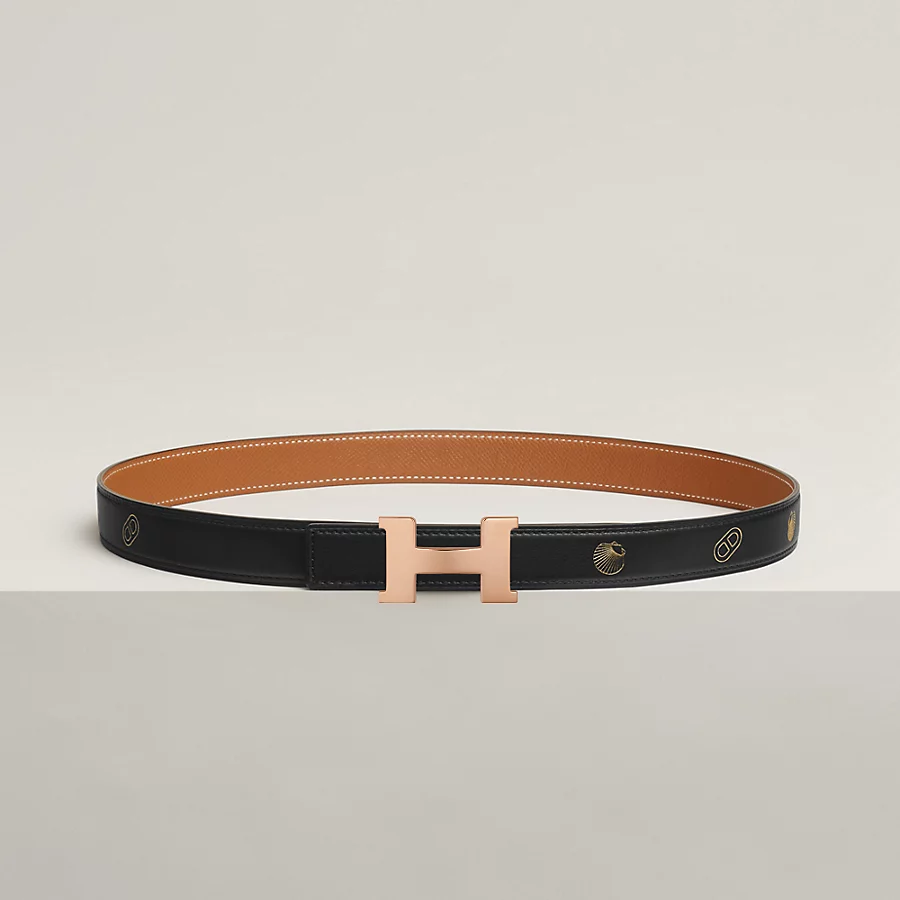 Replicate Mini Constance belt buckle   Hermès sur Mer reversible leather strap 24 mm(1:1 replica)