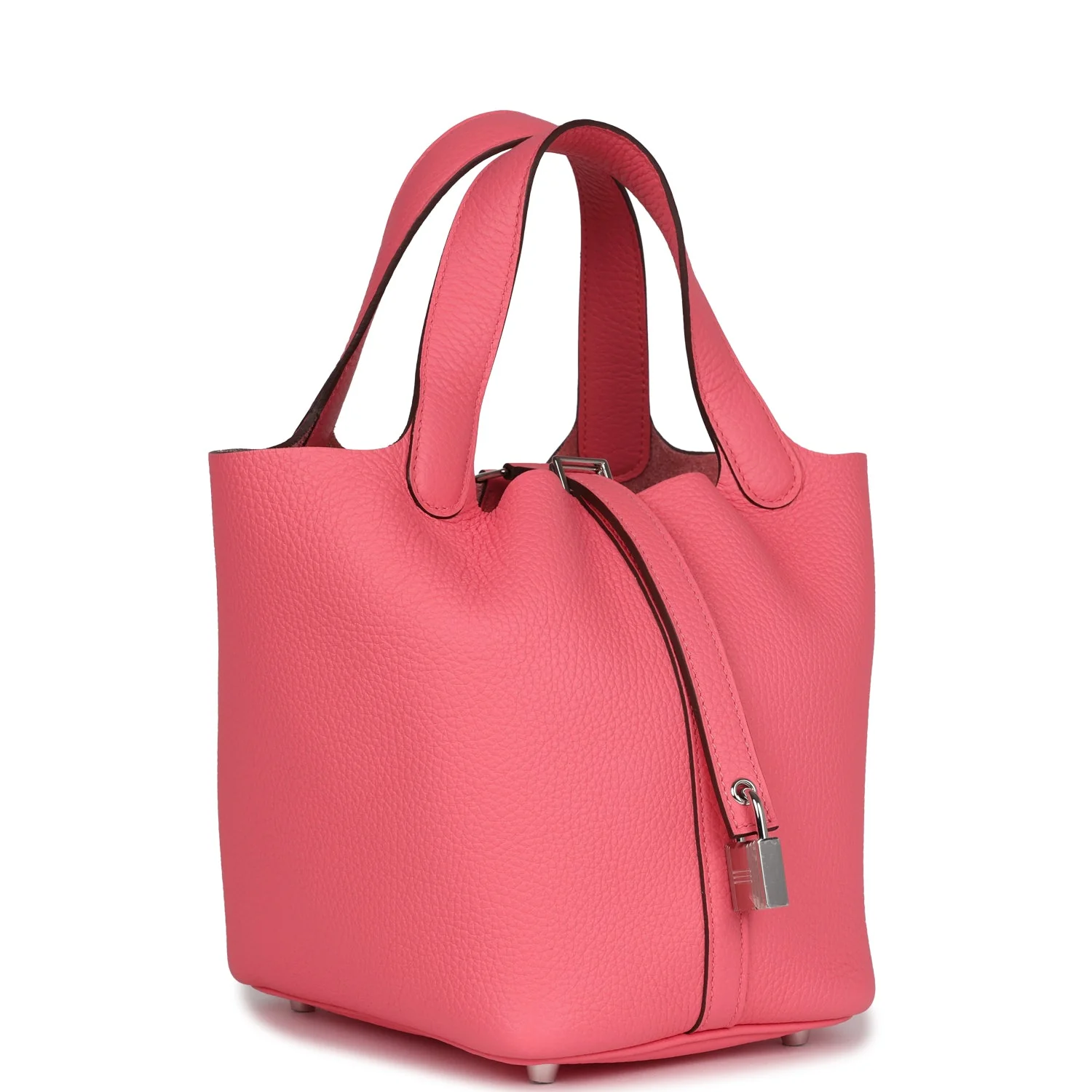 Replicate Hermes Picotin Lock 18 Rose Azalee Clemence Palladium Hardware(1:1 replica)