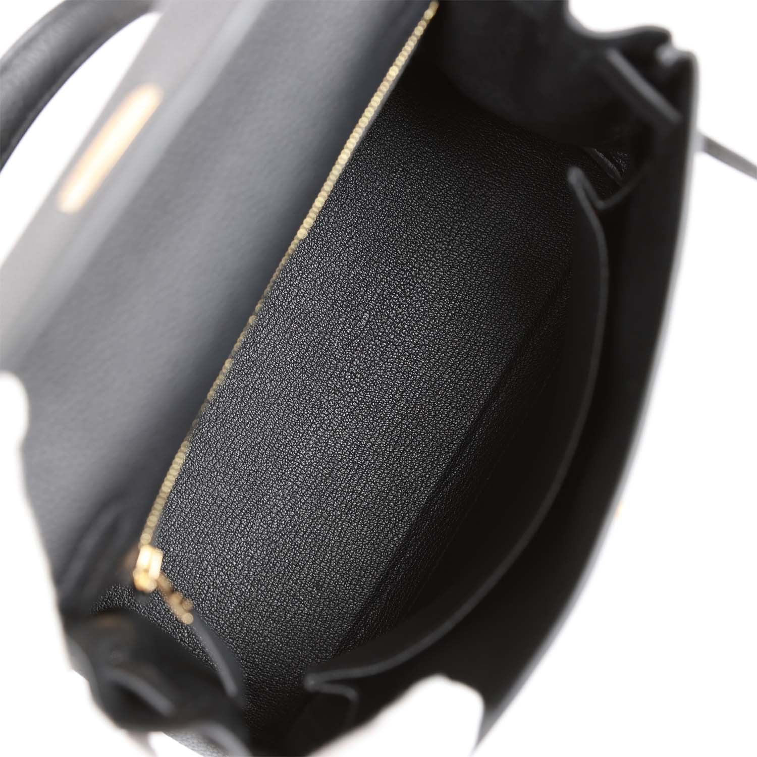 Replicate Hermes Kelly Retourne 25 Black Togo Gold Hardware(1:1 replica)