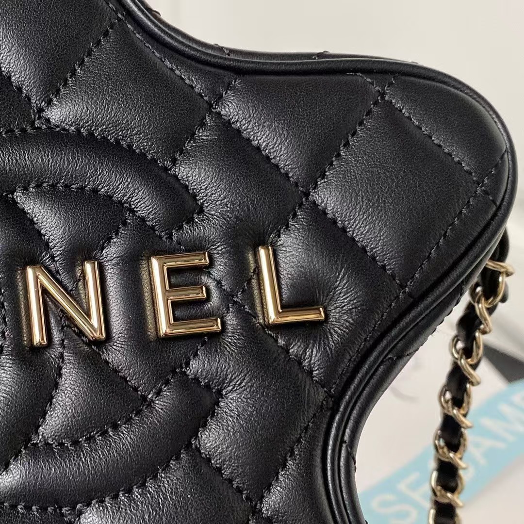 Replicate Chanel 24C AS4579 Star Bag Black Lambskin Light Gold Hardware(1:1 replica)