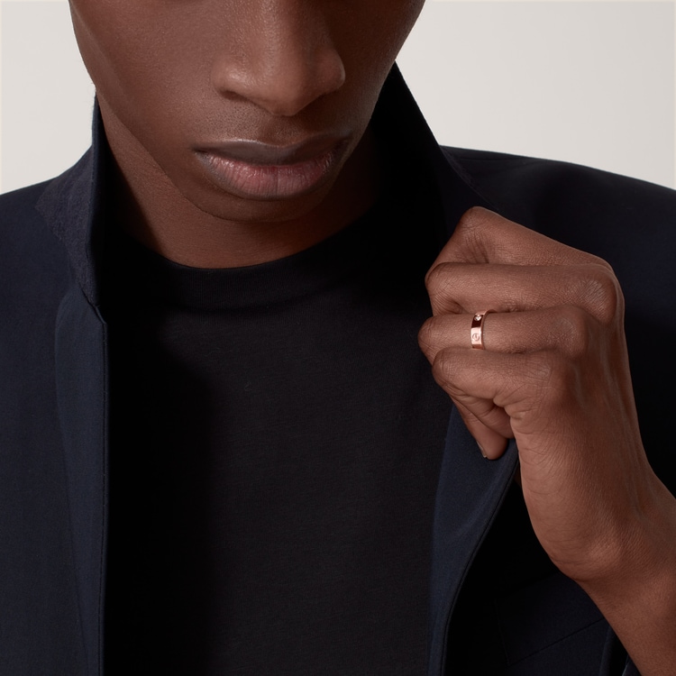 Replicate LOVE ring, small model, 1 diamond(1:1 replica)