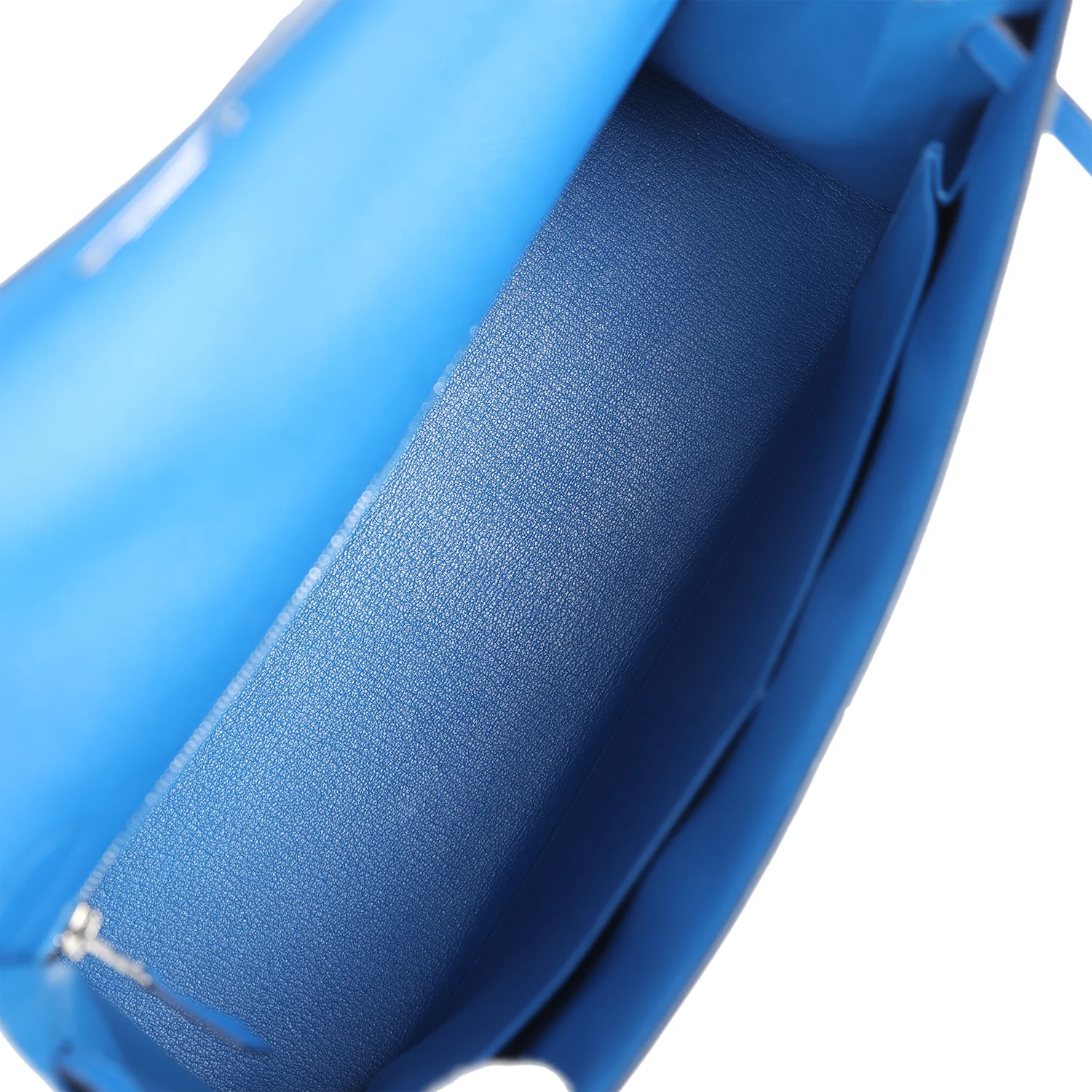 Replicate Hermes Kelly Sellier 32 Bleu France Epsom Palladium Hardware(1:1 replica)