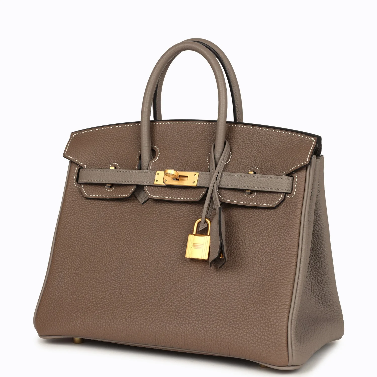 Replicate Hermes Special Order (HSS) Birkin 25 Etoupe and Etain Togo Brushed Gold Hardware(1:1 replica)