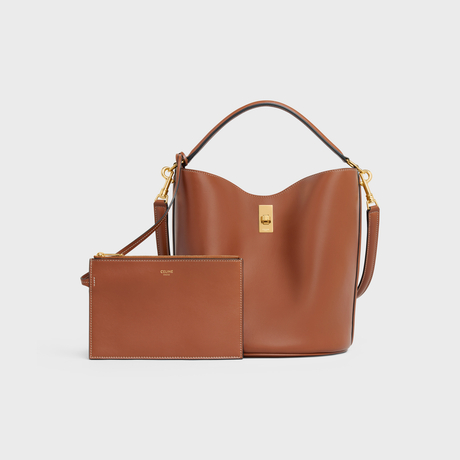 Replicate BUCKET 16 BAG IN SMOOTH CALFSKIN TAN(1:1 replica)