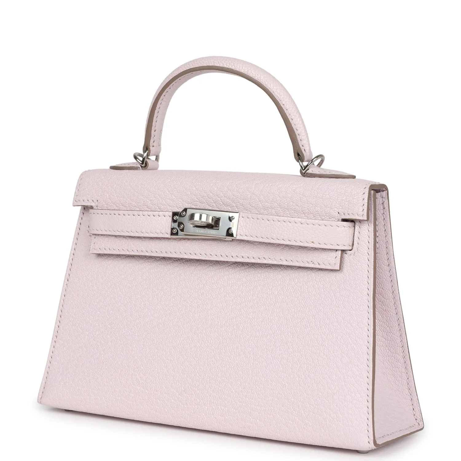 Replicate Hermes Kelly Sellier 20 Mauve Pale Chevre Palladium Hardware(1:1 replica)
