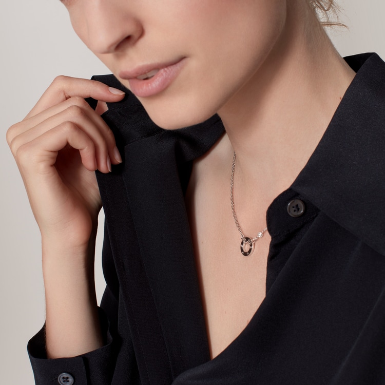 Replicate LOVE pendant, 2 diamonds(1:1 replica)