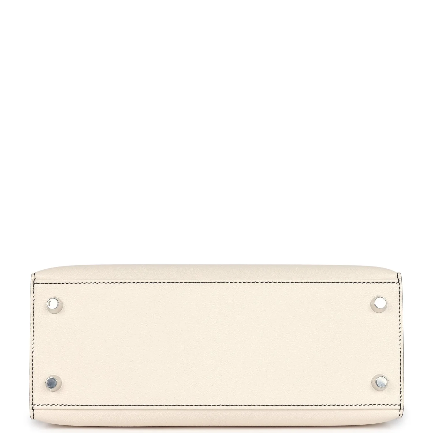 Replicate Hermes Special Order (HSS) Kelly Sellier 25 Nata and Black Chevre Mysore Brushed Palladium Hardware(1:1 replica)