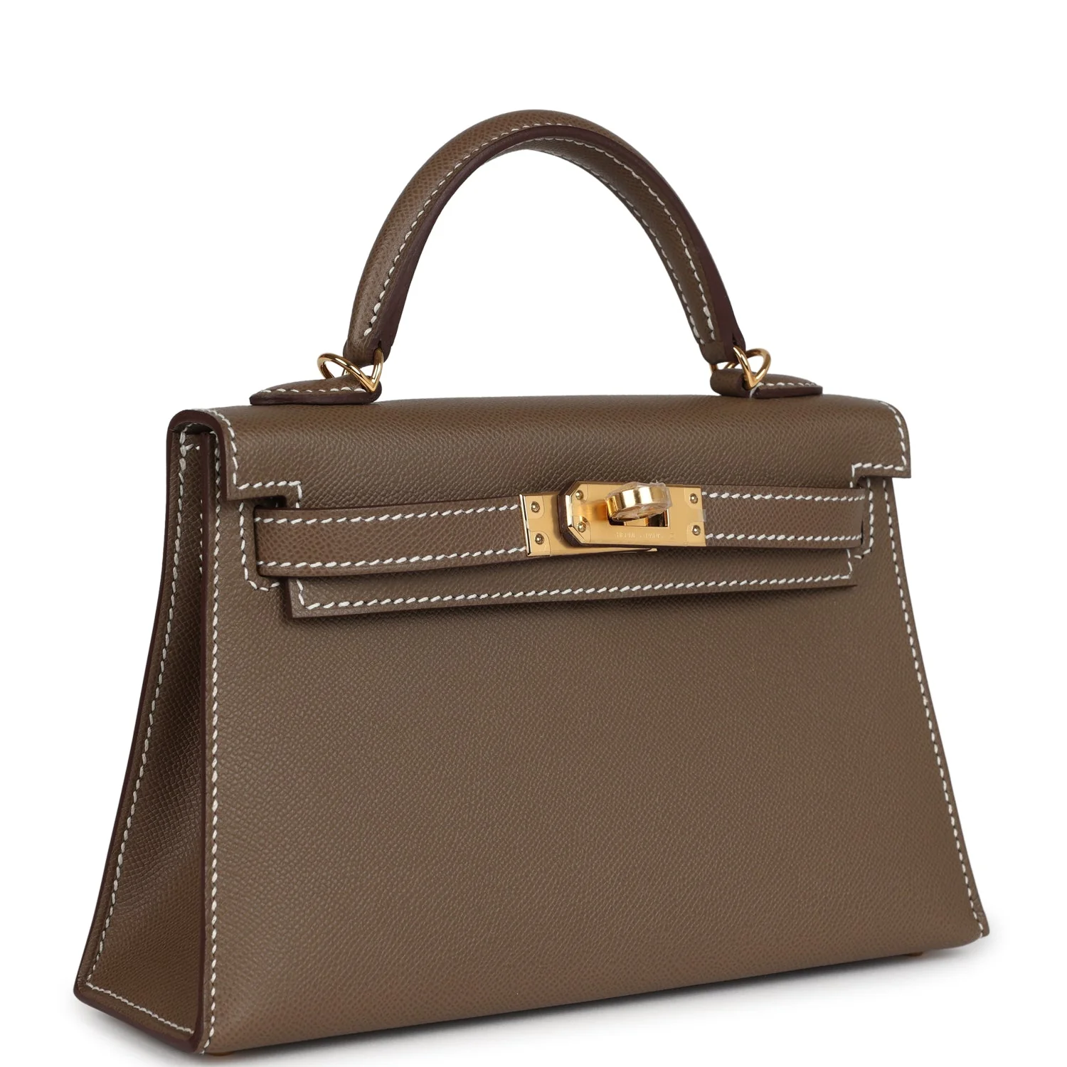 Replicate Hermes Kelly Sellier 20 Etoupe Madame Gold Hardware(1:1 replica)