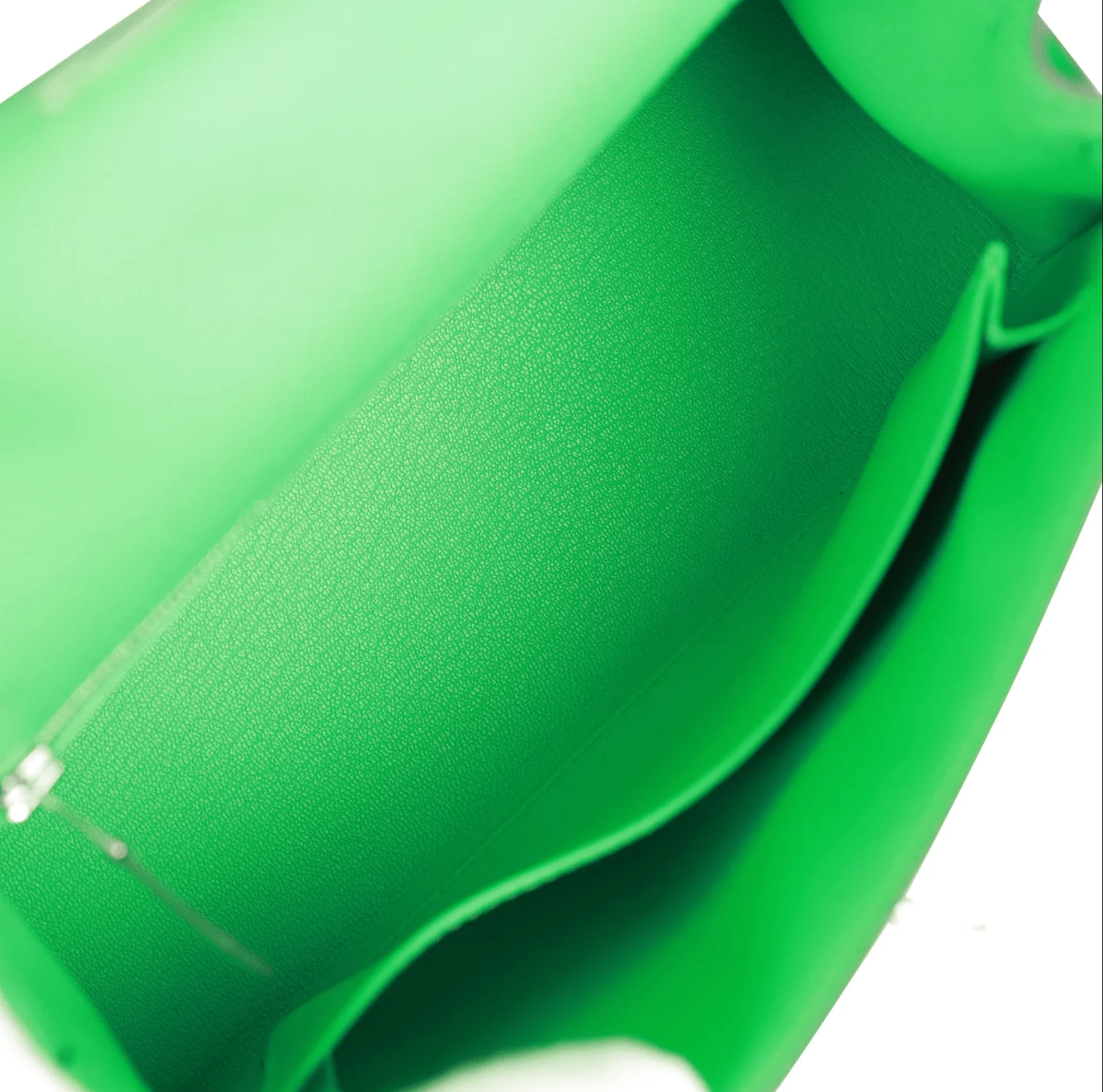 Replicate Hermes Kelly Sellier 25 Vert Comics Epsom Palladium Hardware(1:1 replica)