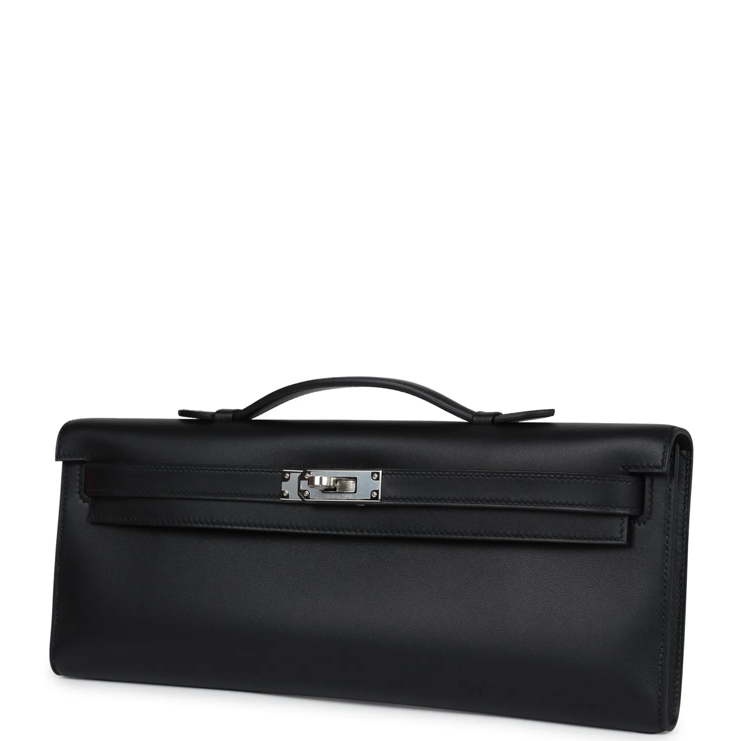 Replicate Hermes Kelly Cut Black Swift Palladium Hardware(1:1 replica)