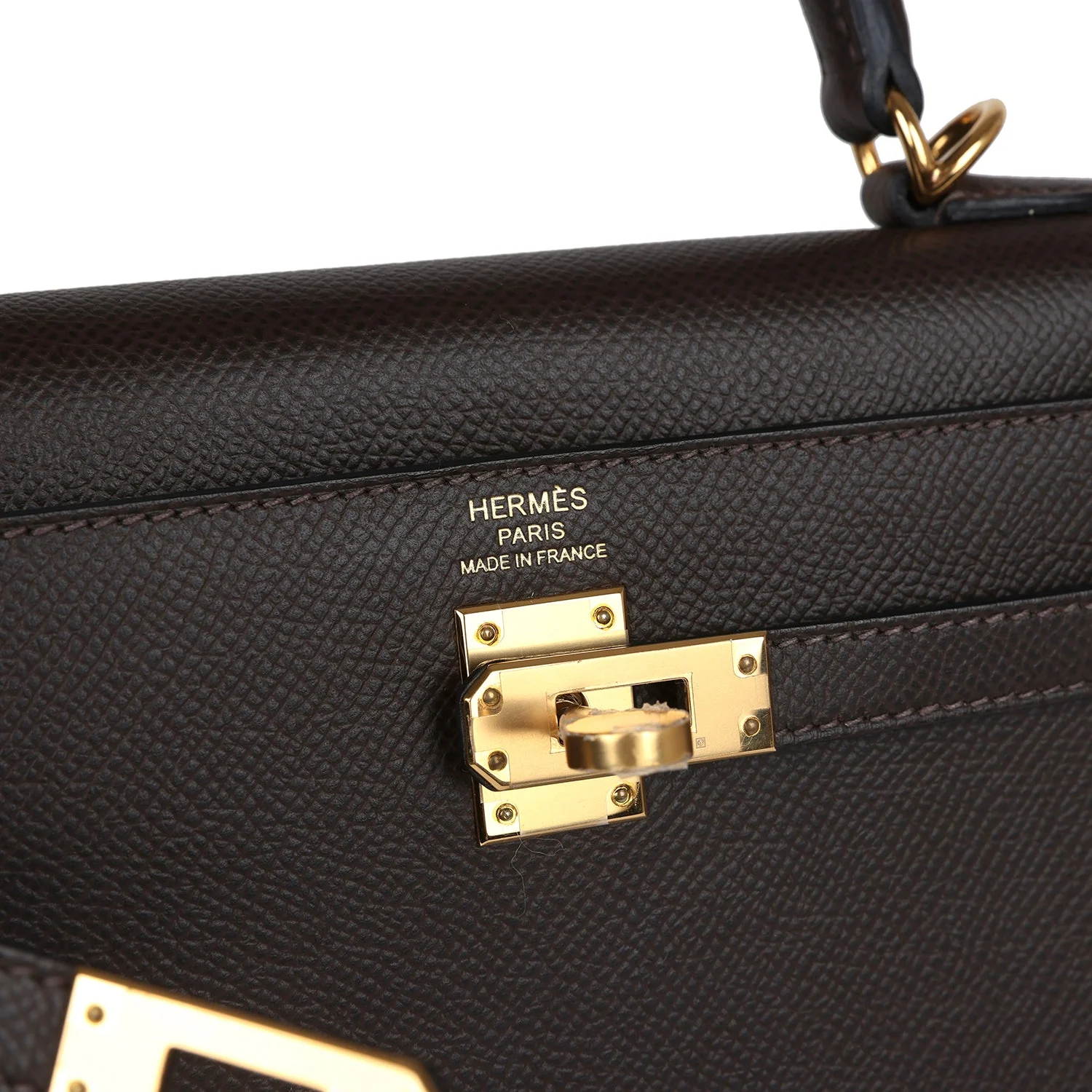 Replicate Hermes Kelly Sellier 25 Ebene Epsom Gold Hardware(1:1 replica)