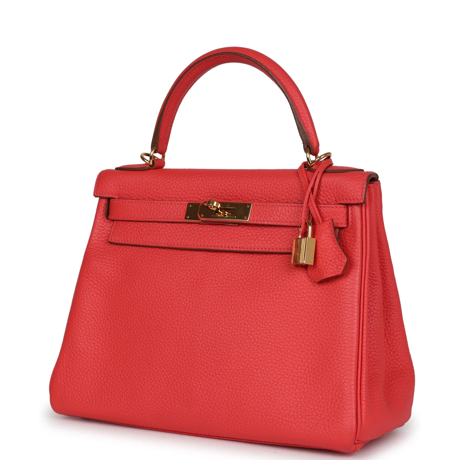 Replicate Hermes Kelly Retourne 28 Rose Jaipur Clemence Gold Hardware(1:1 replica)