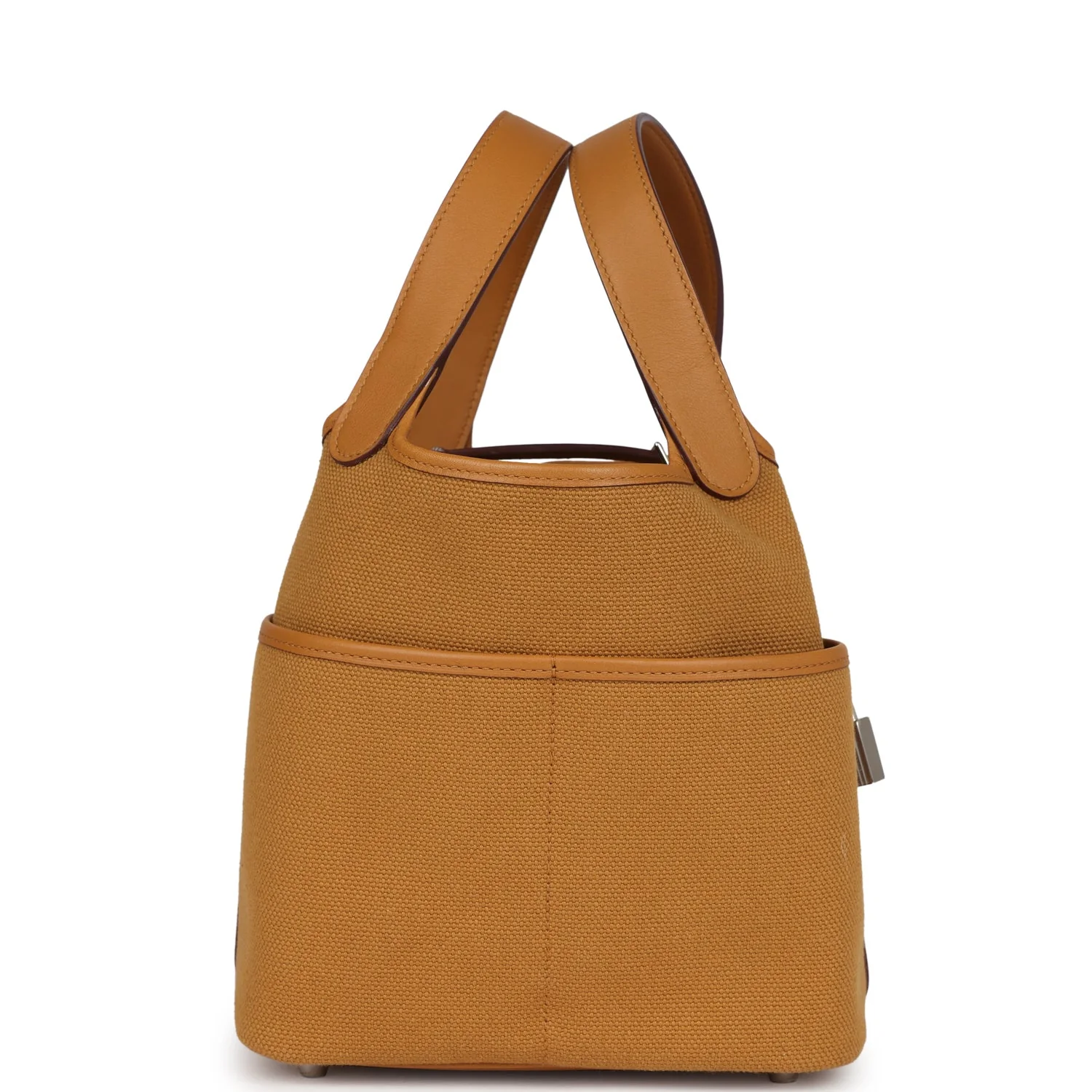 Replicate Hermes Picotin Cargo 18 Sesame Swift and Toile Canvas Palladium Hardware(1:1 replica)