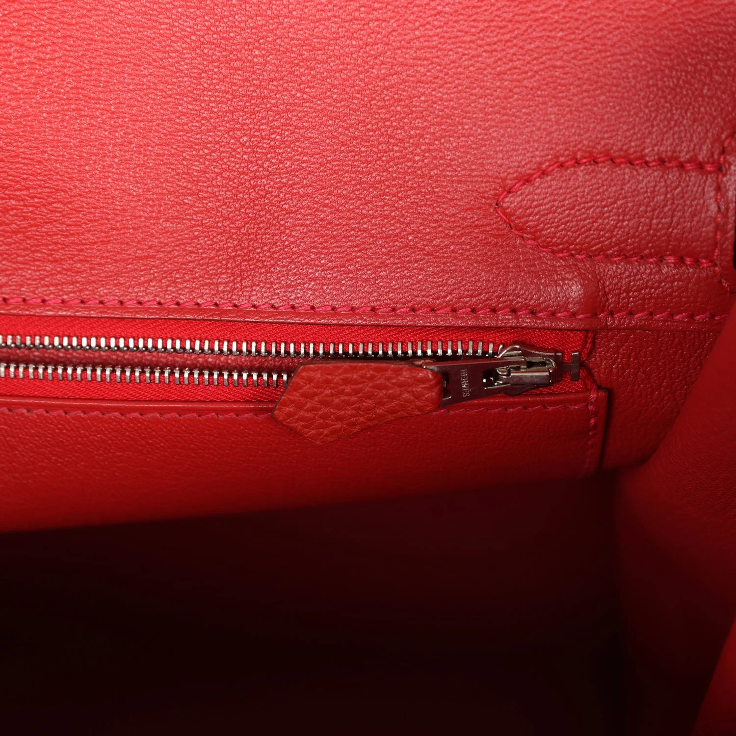 Replicate Hermes Birkin 30 Vermillon Togo Palladium Hardware(1:1 replica)