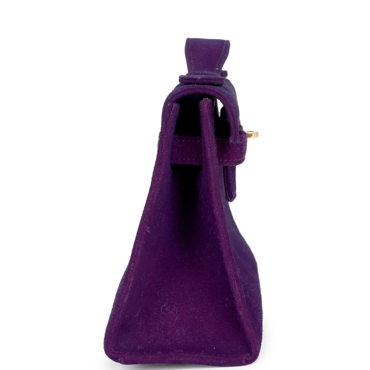 Replicate Hermes Kelly Pochette Violet Doblis Gold Hardware(1:1 replica)