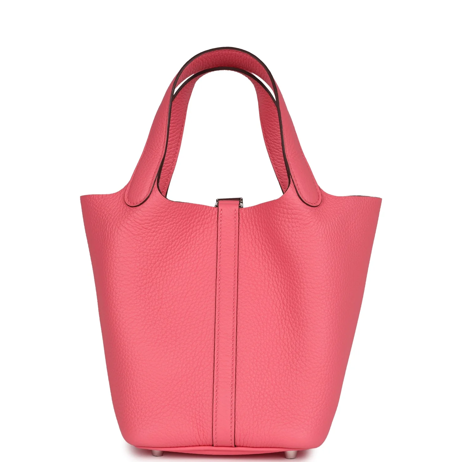 Replicate Hermes Picotin Lock 18 Rose Azalee Clemence Palladium Hardware(1:1 replica)