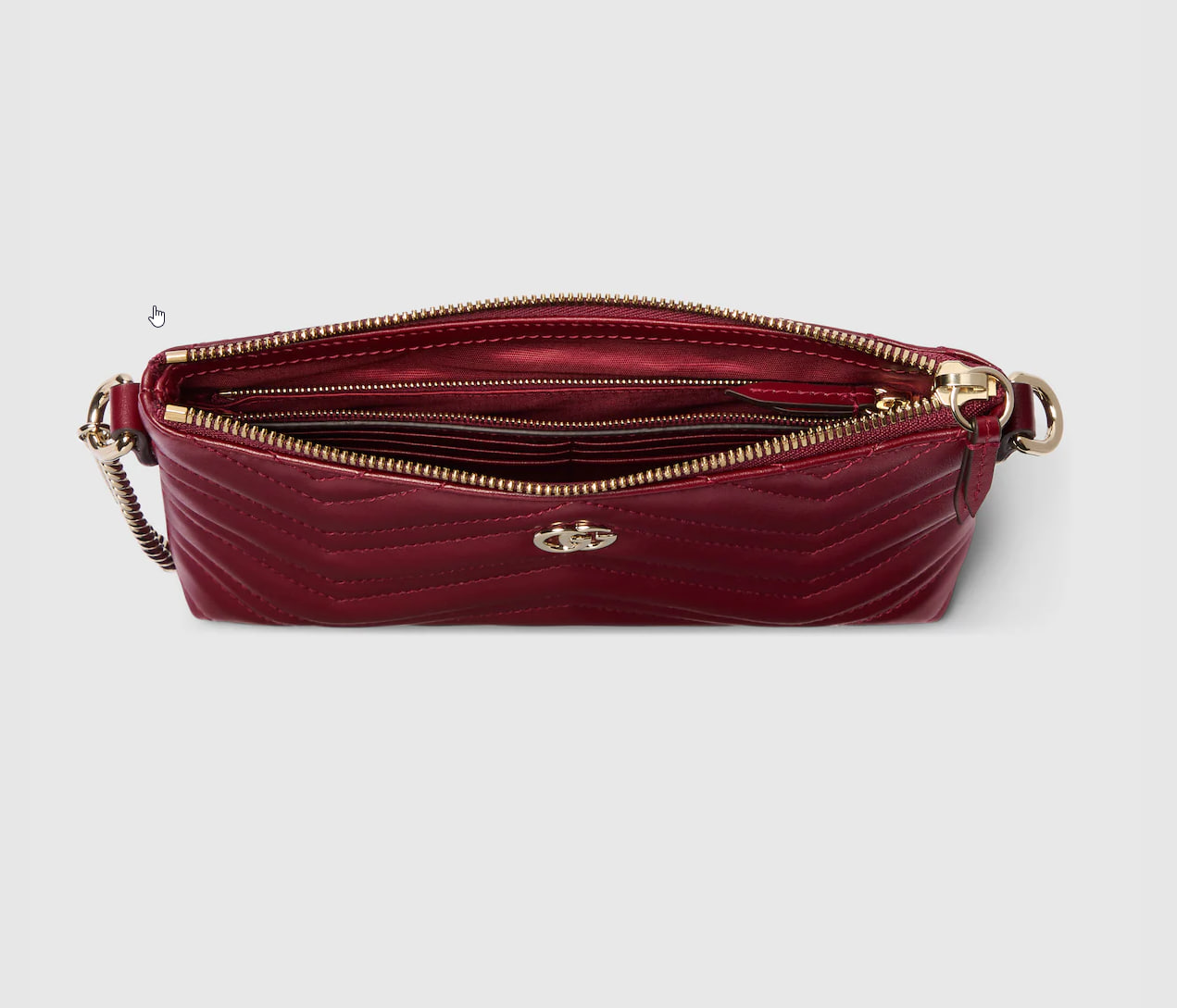 Replicate Gucci GG Marmont pochette with chain(1:1 replica)