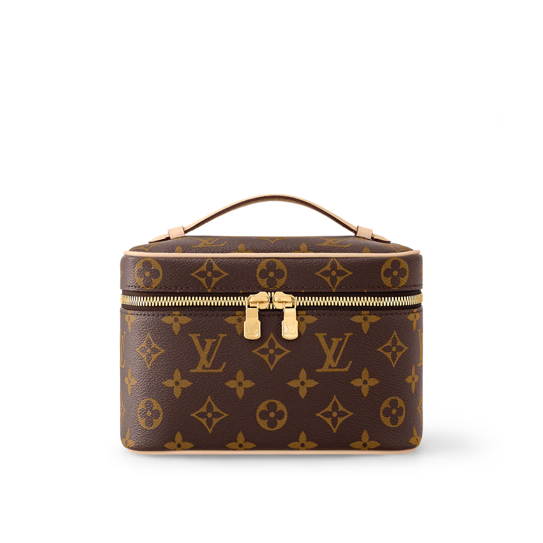 Replicate  Louis Vuitton women's handbag Nice Mini monogram canvas small cosmetic bag with zipper handle M44495   (1:1 replica)