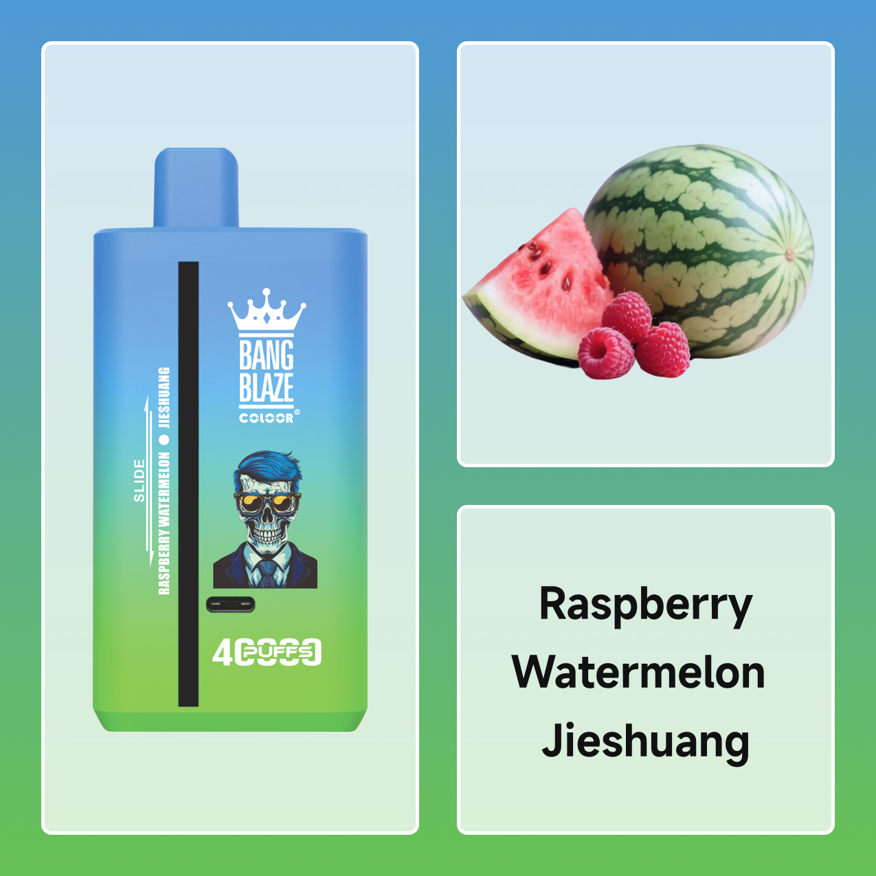 BANGKING 40000 Puffs-Raspberry watermelon & jieshuang