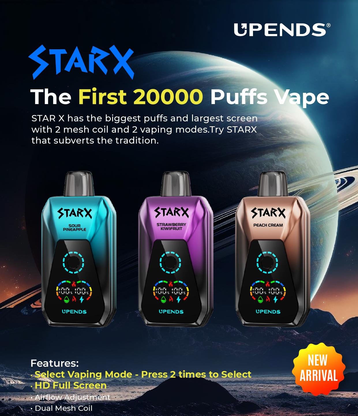 UPENDS STARX – 20.000 Puffs, 8 Geschmacksrichtungen