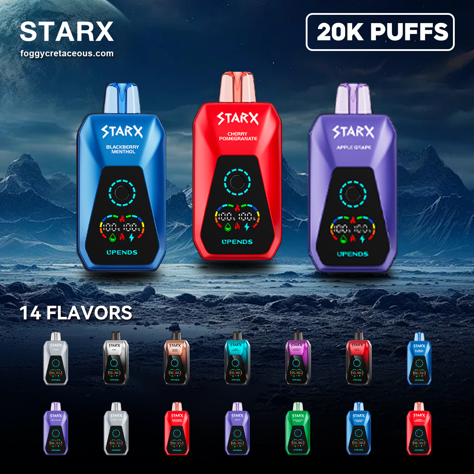 UPENDS STARX – 20.000 Puffs, 8 Geschmacksrichtungen