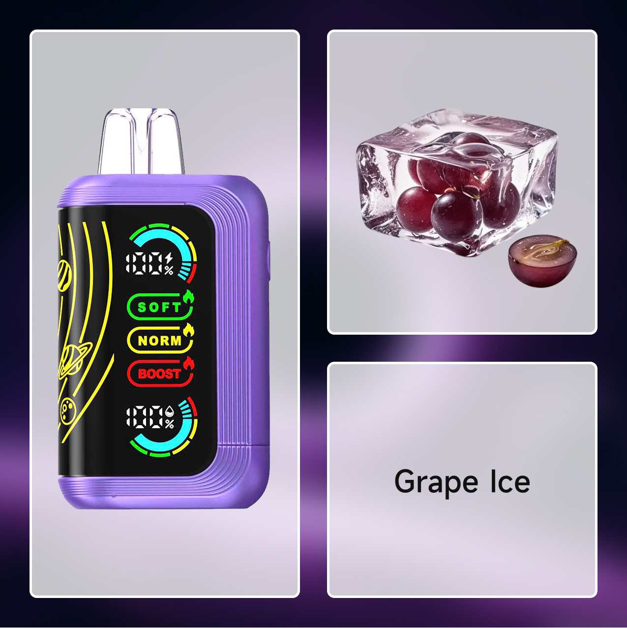 CD 30000 PUFFS-GRAPE ICE