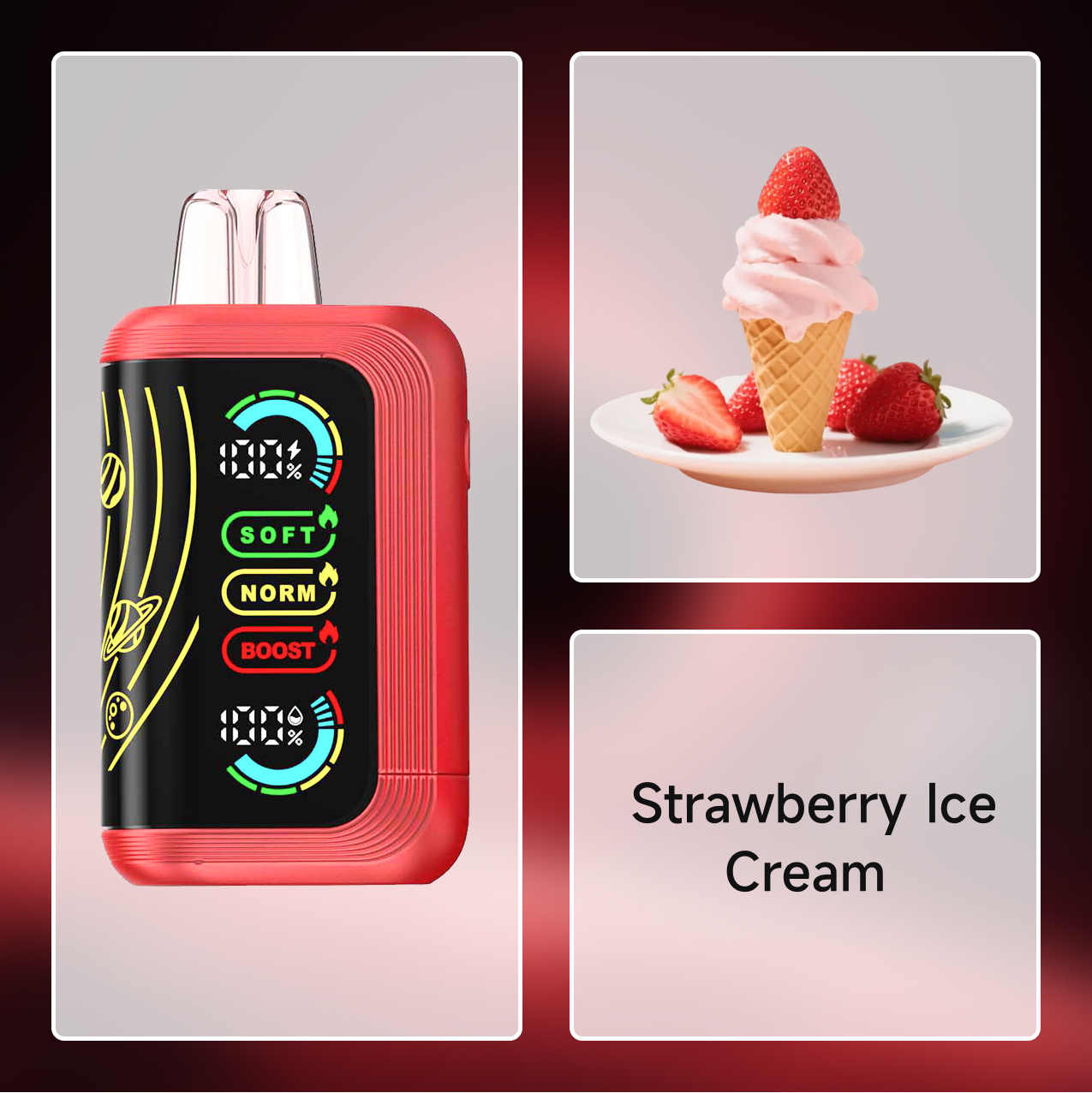 CD 30000 PUFFS-STRAWBERRY ICE CREAM