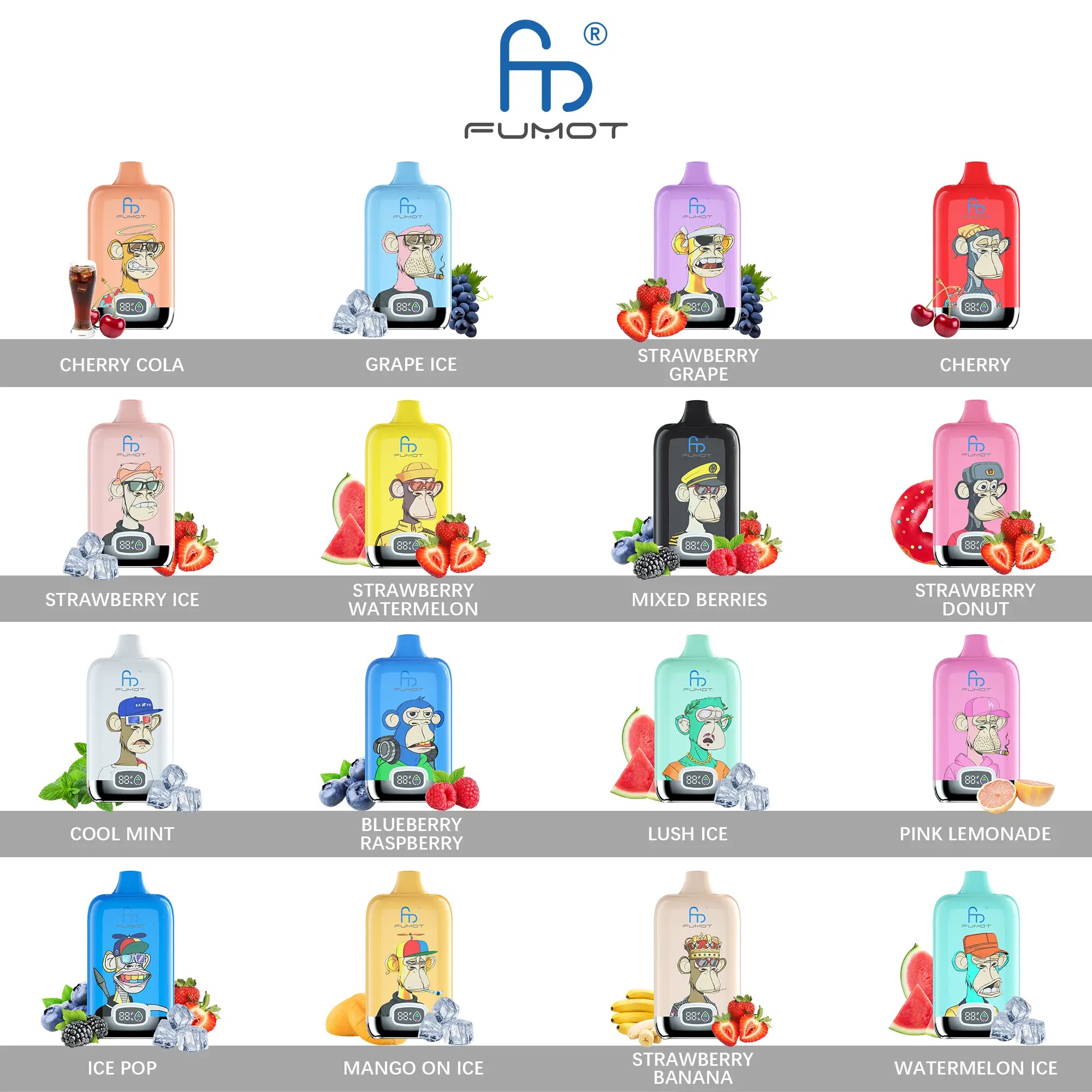 Fumot Digital Box 12000 Puffs Einweg-Vape 20 ml – 2% Nikotin