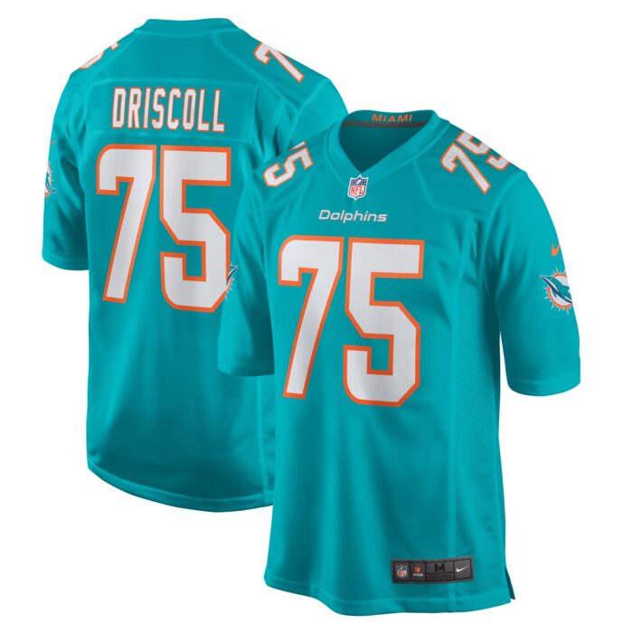 Men’s Miami Dolphins Jack Driscoll Nike Aqua Team Game Jersey