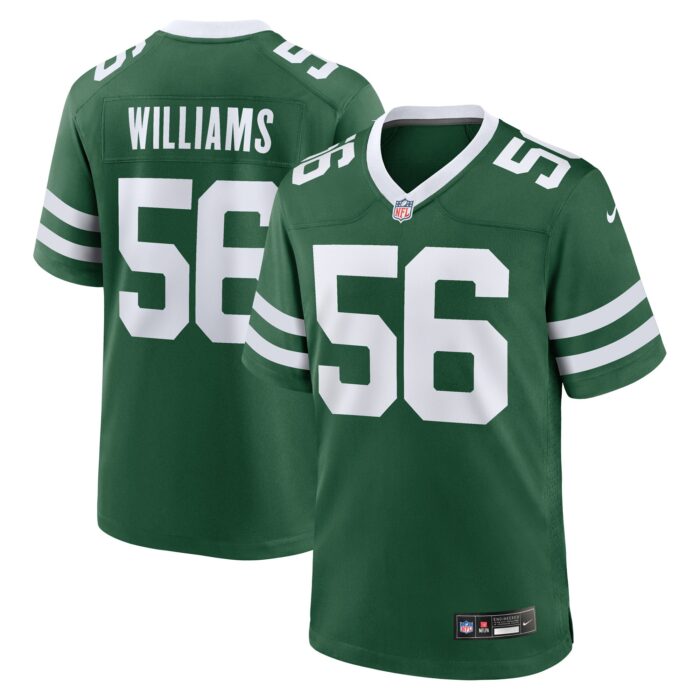 Men’s New York Jets Quincy Williams Nike Legacy Green Game Player Jersey