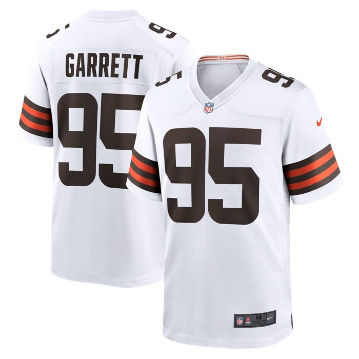 Men’s Cleveland Browns Myles Garrett Nike White Away Game Jersey