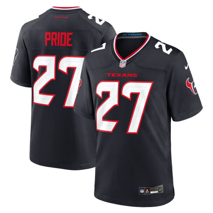Men’s Houston Texans Troy Pride Nike Navy Team Game Jersey