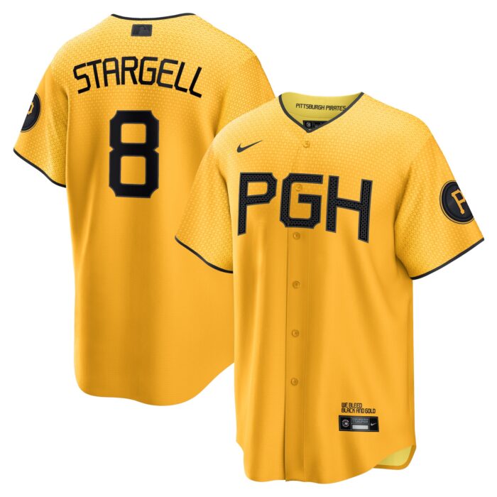 Men’s Pittsburgh Pirates Willie Stargell Nike Gold City Connect Replica Player Jersey