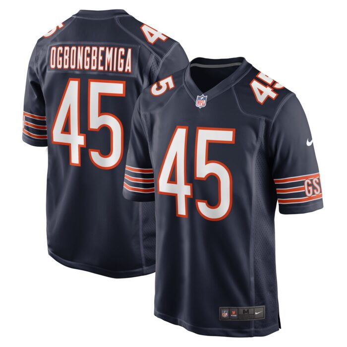 Men’s Chicago Bears Amen Ogbongbemiga Nike Navy Game Jersey