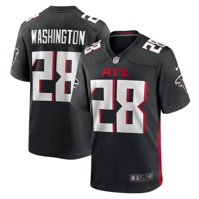 Men’s Atlanta Falcons Carlos Washington Nike Black Game Jersey