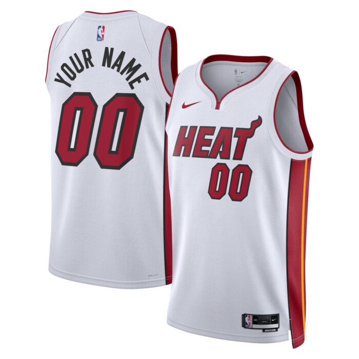 Unisex Miami Heat Nike White Swingman Custom Jersey – Association Edition