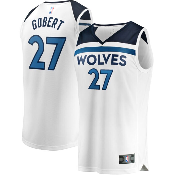 Men’s Minnesota Timberwolves Rudy Gobert Fanatics White Fast Break Replica Player Jersey – Association Edition