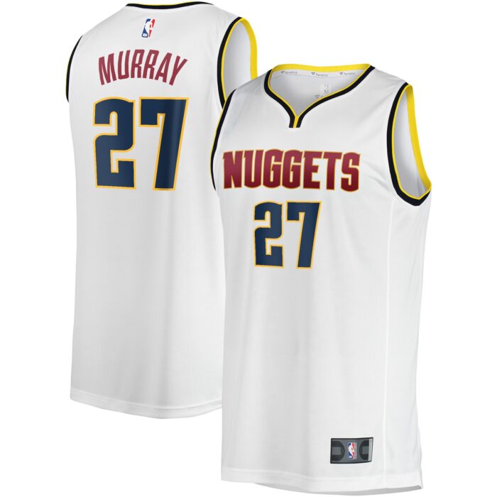 Men’s Denver Nuggets Jamal Murray Fanatics White Fast Break Player Jersey – Association Edition