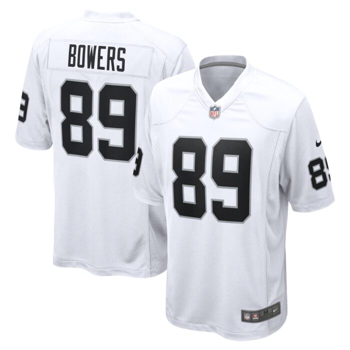 Men’s Las Vegas Raiders Brock Bowers Nike White Game Jersey