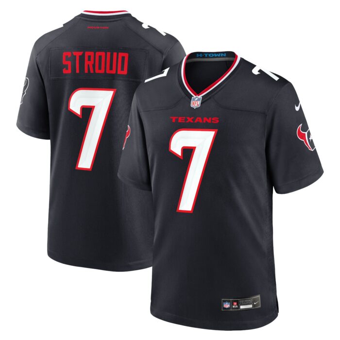 Men’s Houston Texans C.J. Stroud Nike Navy Game Jersey