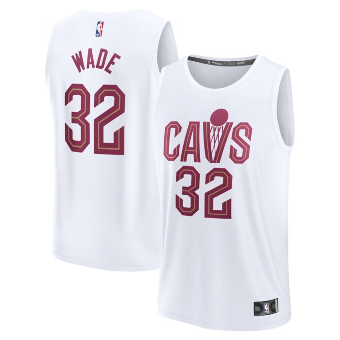 Men’s Cleveland Cavaliers Dean Wade Fanatics White Fast Break Replica Player Jersey – Association Edition
