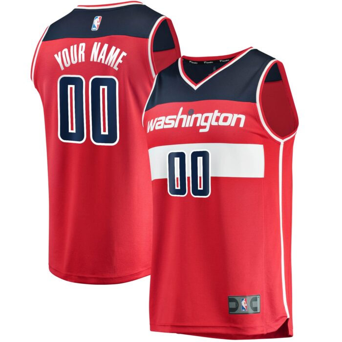Youth Washington Wizards Fanatics Red Fast Break Custom Replica Jersey – Icon Edition