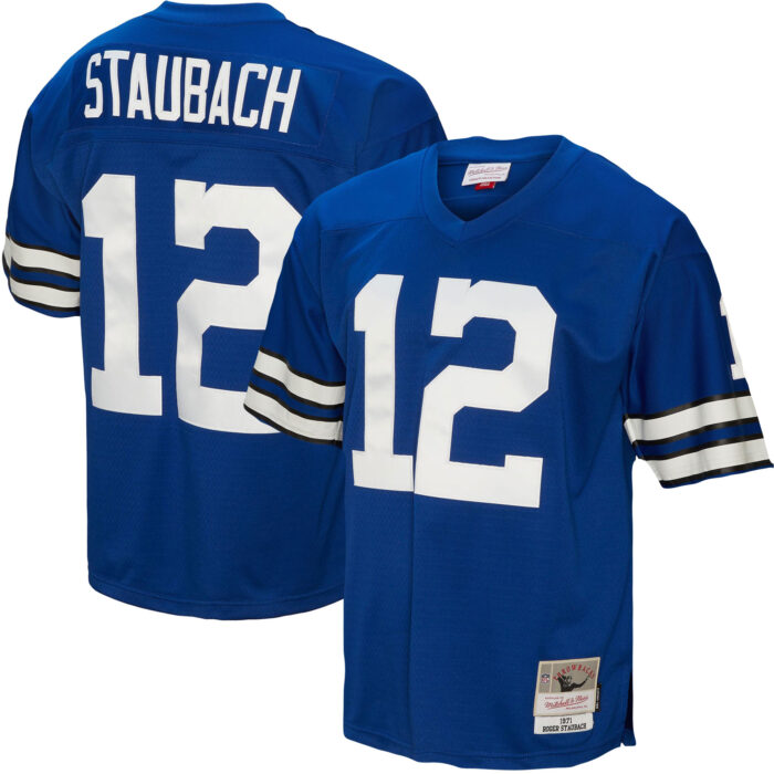 Men’s Dallas Cowboys Roger Staubach Mitchell & Ness Royal Legacy Replica Jersey
