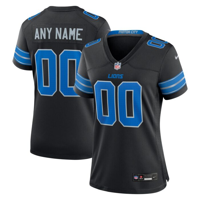 Women’s Detroit Lions Nike Black Alternate Custom Game Jersey