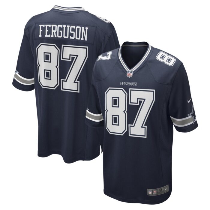 Men’s Dallas Cowboys Jake Ferguson Nike Navy Game Jersey