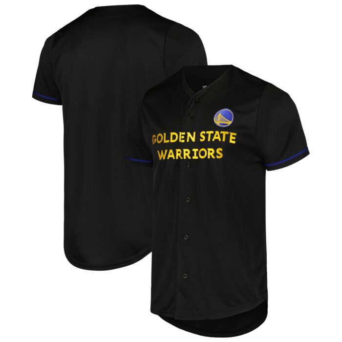 Men’s Golden State Warriors Fanatics Black Pop Baseball Jersey