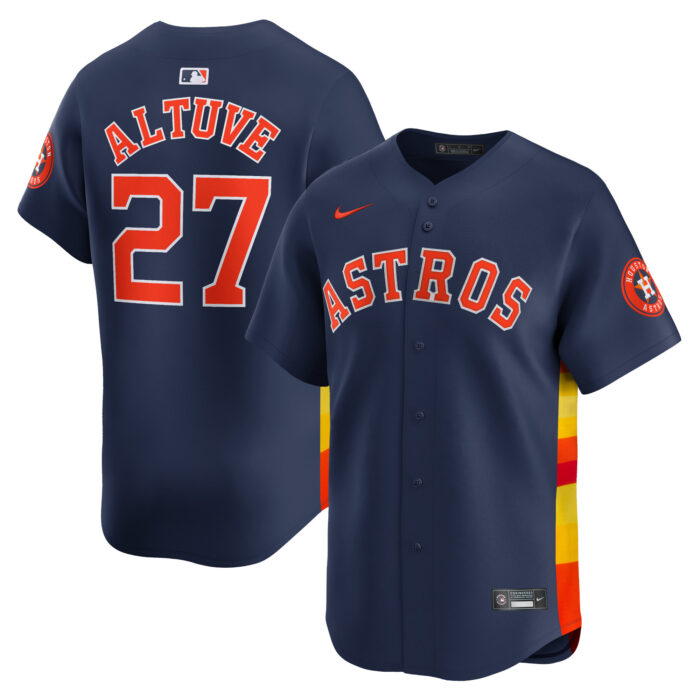 Men’s Houston Astros Jose Altuve Nike Navy Alternate Limited Player Jersey